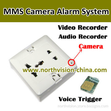Socket Hidden MMS Camera Alarm System with Voice-Activated